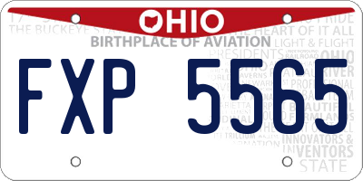 OH license plate FXP5565