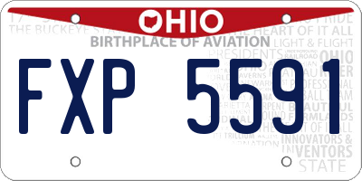 OH license plate FXP5591