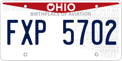 OH license plate FXP5702
