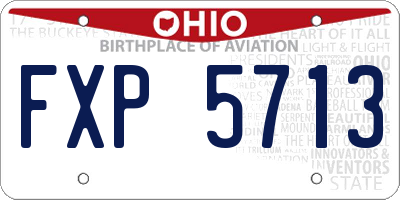 OH license plate FXP5713