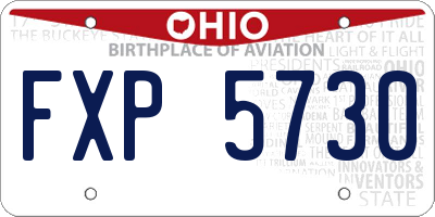OH license plate FXP5730