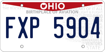 OH license plate FXP5904