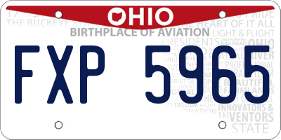 OH license plate FXP5965