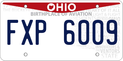 OH license plate FXP6009