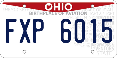 OH license plate FXP6015