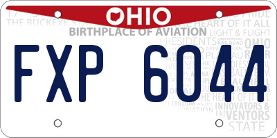OH license plate FXP6044