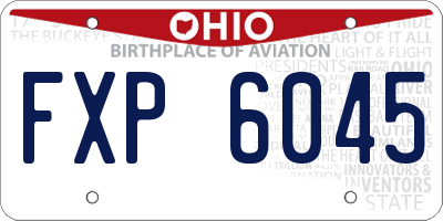 OH license plate FXP6045