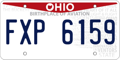 OH license plate FXP6159