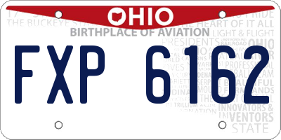 OH license plate FXP6162