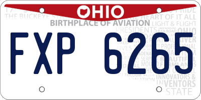 OH license plate FXP6265