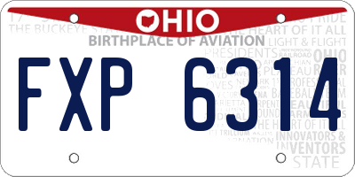 OH license plate FXP6314