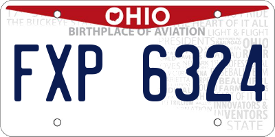 OH license plate FXP6324