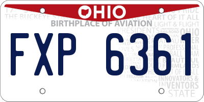 OH license plate FXP6361