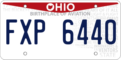 OH license plate FXP6440
