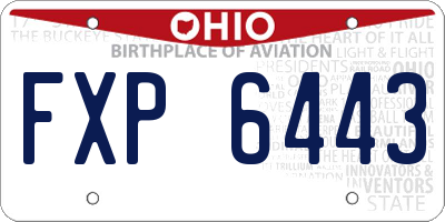 OH license plate FXP6443