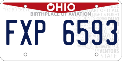 OH license plate FXP6593
