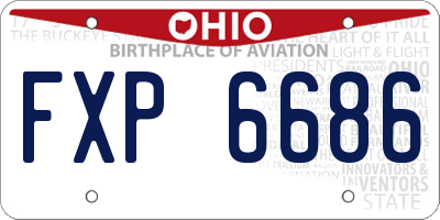 OH license plate FXP6686
