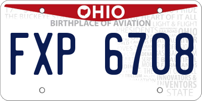 OH license plate FXP6708