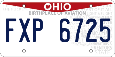OH license plate FXP6725