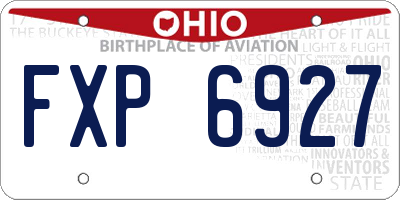 OH license plate FXP6927