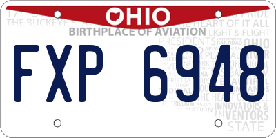 OH license plate FXP6948