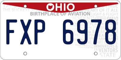 OH license plate FXP6978