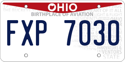 OH license plate FXP7030