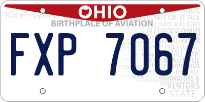OH license plate FXP7067
