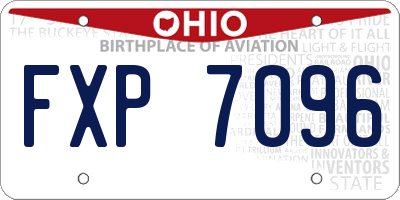 OH license plate FXP7096