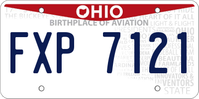 OH license plate FXP7121