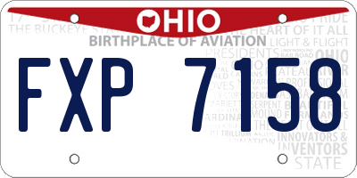 OH license plate FXP7158