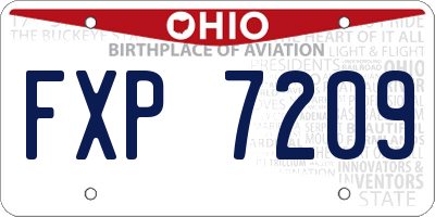 OH license plate FXP7209
