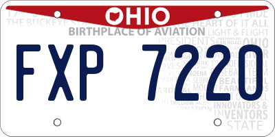 OH license plate FXP7220