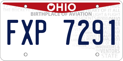 OH license plate FXP7291
