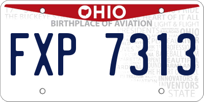 OH license plate FXP7313