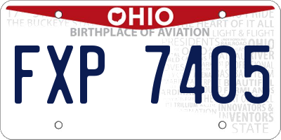 OH license plate FXP7405