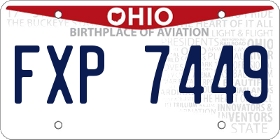 OH license plate FXP7449