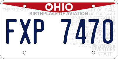 OH license plate FXP7470