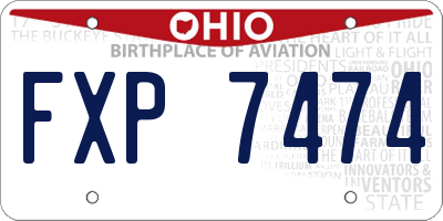 OH license plate FXP7474