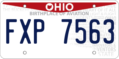 OH license plate FXP7563