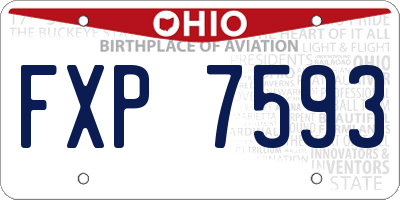 OH license plate FXP7593