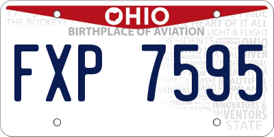 OH license plate FXP7595