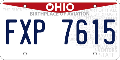 OH license plate FXP7615