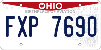 OH license plate FXP7690