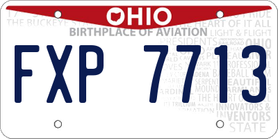 OH license plate FXP7713