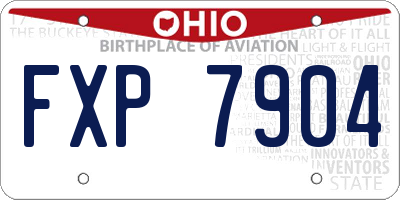 OH license plate FXP7904
