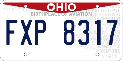 OH license plate FXP8317