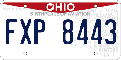 OH license plate FXP8443