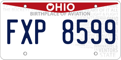 OH license plate FXP8599