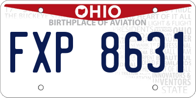 OH license plate FXP8631